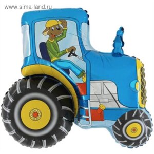 Фольгированный шар 29"Синий трактор», фигура