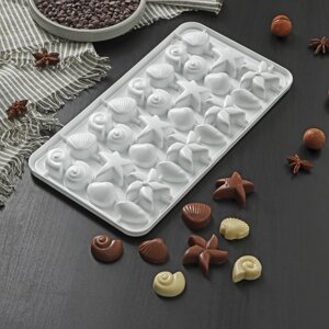 Форма для льда и шоколада «Морское дно», 2814,5 см, 28 ячеек, цвет МИКС