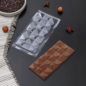 Форма для шоколада и конфет «Квадраты», 188 см, цвет прозрачный