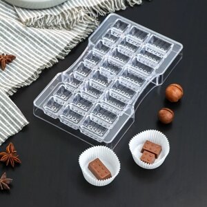 Форма для шоколада и конфет «Лего», 24 ячейки, 20122,5 см, глубина 1,5 см