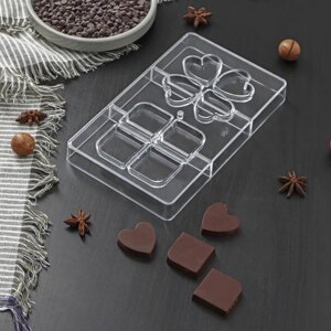 Форма для шоколада и конфет «Мерси», 8 ячеек, 20122,5 см