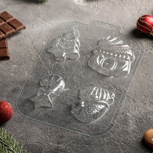 Форма для шоколада и конфет пластиковая «Домики Гномики», размер ячейки 8,55 см, цвет прозрачный