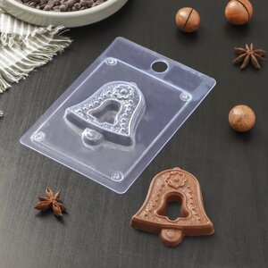 Форма для шоколада и конфет пластиковая «Колокольчик», 15103 см, цвет прозрачный
