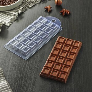 Форма для шоколада и конфет пластиковая «Шоколад традиционный», 7151 см, цвет прозрачный