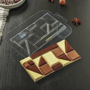 Форма для шоколада и конфет «Плитка Экстравагант», 178,51 см, цвет прозрачный