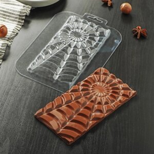 Форма для шоколада и конфет «Плитка Лучи Добра», 178,50,8 см, цвет прозрачный