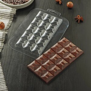 Форма для шоколада и конфет «Плитка Ночной Поцелуй», 178,51 см, цвет прозрачный