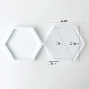 Форма силиконовая универсальная «Шестиугольник», размер изделия 11,6 10,1 1,2 см