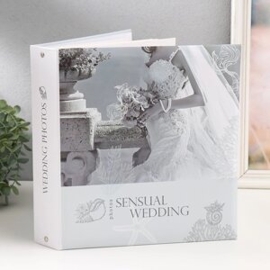 Фотоальбом на 50 магнитных листов 23х28 см, на кольцах "sensual wedding 2"