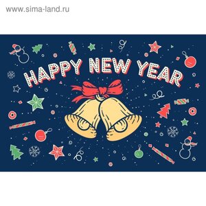 Фотобаннер, 300 200 см, с фотопечатью, люверсы шаг 1 м, «Happy NY»