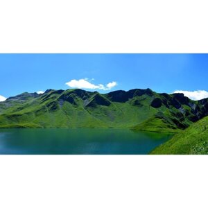 Фотосетка, 320 155 см, с фотопечатью, «Озеро и горы-2»