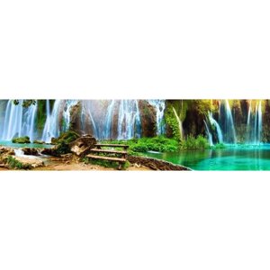Фотосетка, 600 155 см, с фотопечатью, «Отдых у водопадов»