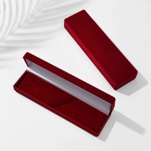 Футляр бархатный под зажим для галстука/кулон «Прямоугольник классический», 16,54,52,5, цвет красный