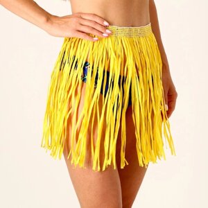 Гавайская юбка, 40 см, цвет желтый