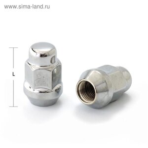 Гайка M12x1,5, 35, hex21, конус, закрытая, хром