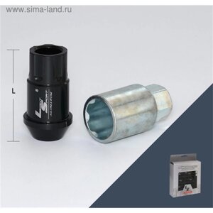 Гайка M12x1,5, 44, внешний спец, чёрный, 20 шт +ключ