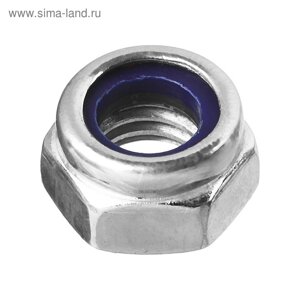 Гайка ЗУБР, со стопорным кольцом, DIN985, оцинкованная, М6, 5 кг
