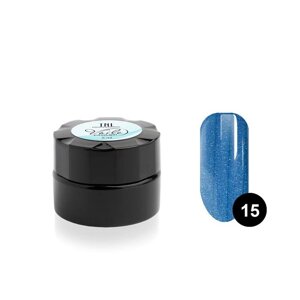 Гель-краска для тонких линий TNL Voile, паутинка,15 синий металлик, 6 мл