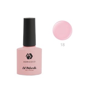 Гель-лак камуфлирующий Adricoco Est Naturelle,18 бледно-розовый, 8 мл