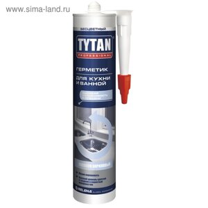 Герметик Tytan Professional (31519/26043), для кухни и ванной, бесцветный, 310мл