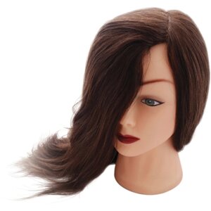 Голова учебная Ollin Professional «Шатен», длина волос 60 см, 50%50%