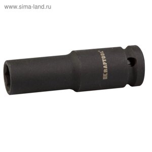 Головка Kraftool 27942-14_z01, ударная, удлиненная, 1/2", Cr-Mo, фосфатированная, 14 мм