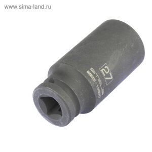 Головка ударная Stels 13950, 27 мм, 1/2", CrMo, шестигранная, удлиненная