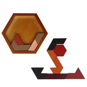 Головоломка «Танграм в форме многоугольника» 12 12 1 см