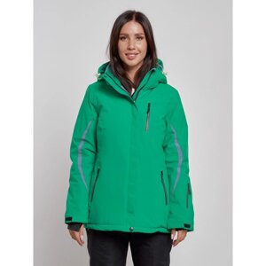 Горнолыжная куртка женская зимняя, размер 46, цвет зелёный
