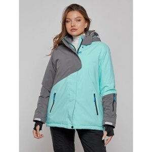 Горнолыжная куртка женская зимняя, размер 54, цвет бирюзовый