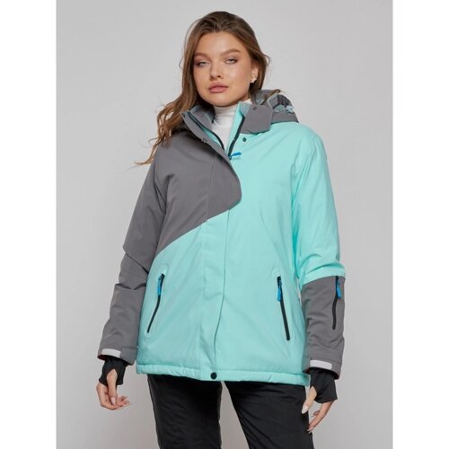 Горнолыжная куртка женская зимняя, размер 56, цвет бирюзовый