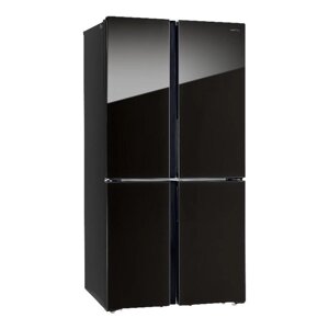 Холодильник HIBERG RFQ-500DX NFGB, Side-by-side, класс А+545 л, инверторный, чёрный