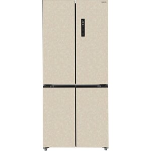 Холодильник HIBERG RFQ-600DX NFYm inverter, двухкамерный, класс А, 526л, бежевый