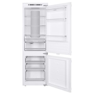 Холодильник MAUNFELD MBF177NFWH, встраиваемый, двухкамерный, класс А+245 л, Full No Frost