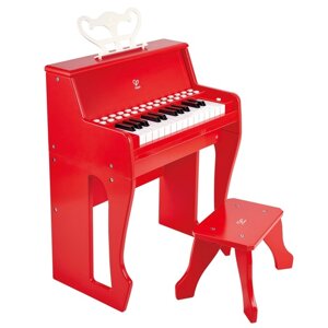 Игрушка музыкальная «Пианино» с табуреткой, красная