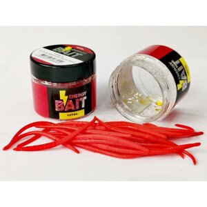 Искусственная насадка ENERGY BAIT «Червь», L, 76 мм, 30 шт, цвет красный