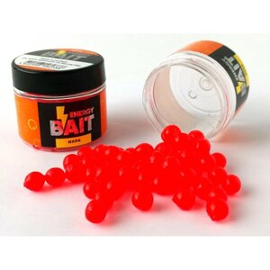 Искусственная насадка ENERGY BAIT «Икра», ароматизированная, L, 9 мм, 48 шт, цвет ярко-красный 914