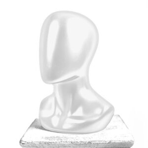 JASON-NF-PL / манекен головы мужской (без лица), пластик, белый