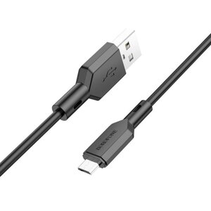 Кабель Borofone BX70, microUSB - USB, 2.4 А, 1 м, чёрный