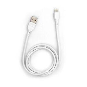 Кабель BYZ BC-008i, USB - Lightning, 2.4 А, 1 м, силиконовый, белый