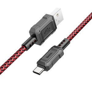 Кабель Hoco X94, Type-C - USB, 3 А, 1 м, передача данных, ПВХ, красный