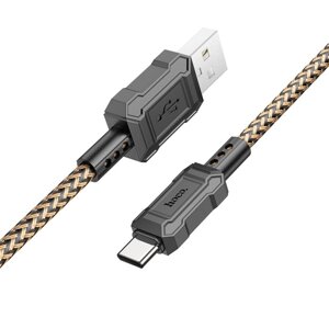 Кабель Hoco X94, Type-C - USB, 3 А, 1 м, передача данных, ПВХ, золотистый