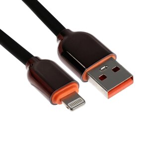 Кабель Lightning - USB, 6 A, оплётка PVC, 1 метр, чёрный