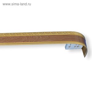 Карниз трёхрядный «Есенин», ширина 340 см, молдинг золото, цвет олива