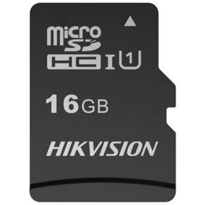 Карта памяти microSDHC Hikvision 16GB HS-TF-C1(STD)/16G/Adapter + adapter