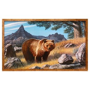 Картина "Медведь" 67х107 см рамка МИКС