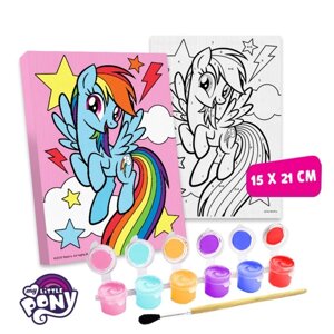 Картина по номерам, 21 х 15 см "Радуга Дэш", My Little Pony