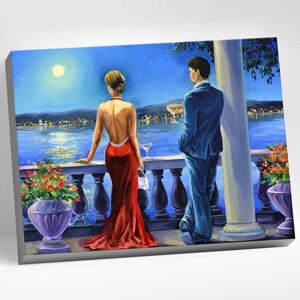 Картина по номерам 40 50 см «Романтический вечер» 36 цветов