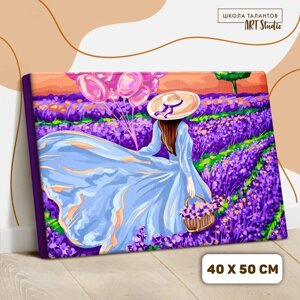 Картина по номерам на холсте с подрамником «Девушка с шарами», 40 х 50 см