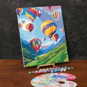 Картина по номерам на холсте с подрамником «Воздушные шары» 40 50 см